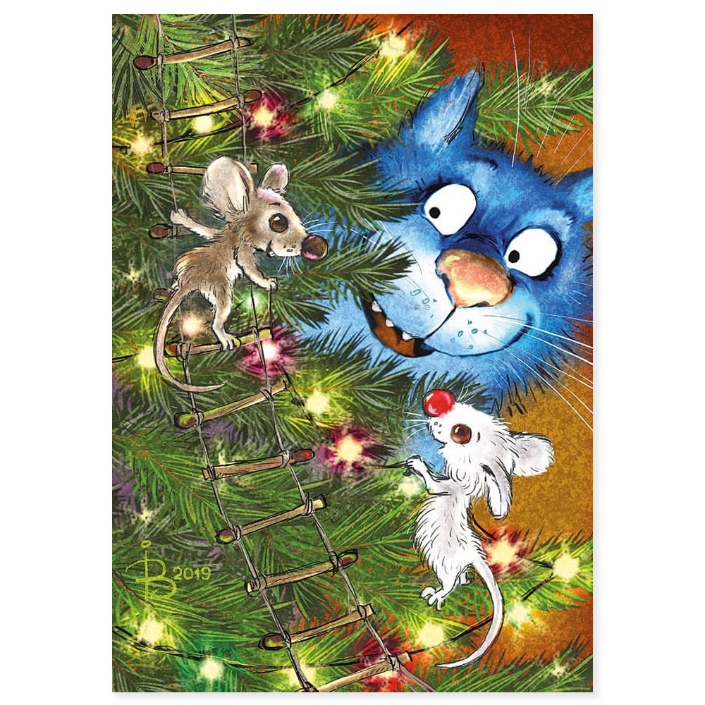 Mäuse auf dem Weihnachtsbaum