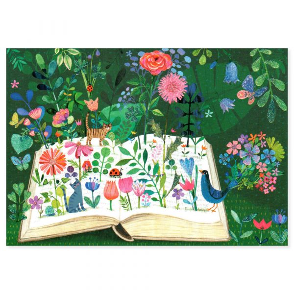 Buch mit Blumen und Blüten