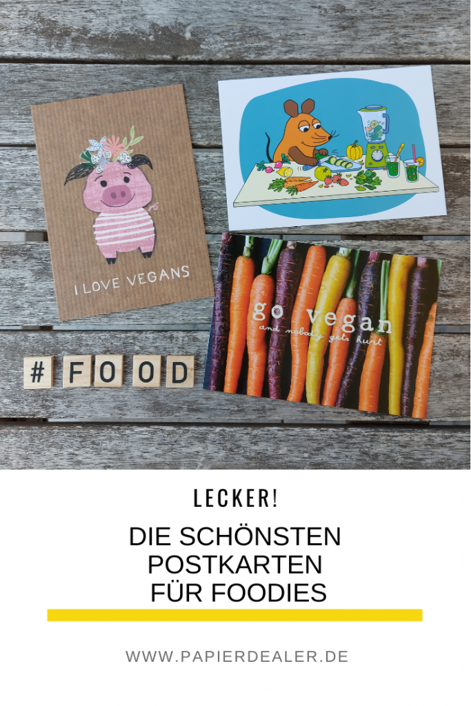 Pinterest-Pin: Lecker! Die schönsten Postkarten für Foodies! (by papierdealer)