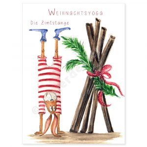 Weihnachtsyoga Zimtstange