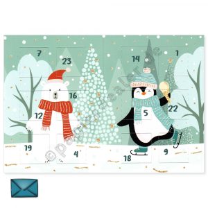 Teelichtkalender Pinguin