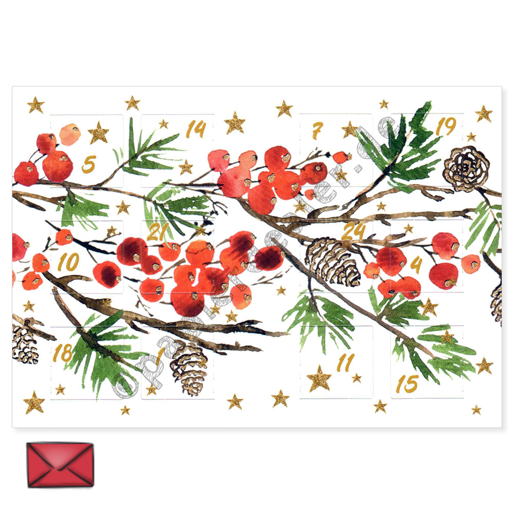 Teelichtkalender Zweige